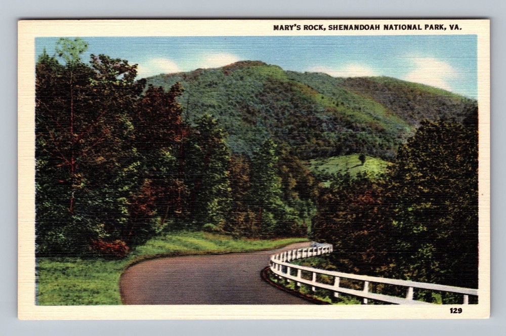 Shenandoah National Park Mary's Rock Vintage Postcard Standard Souvenir Postal