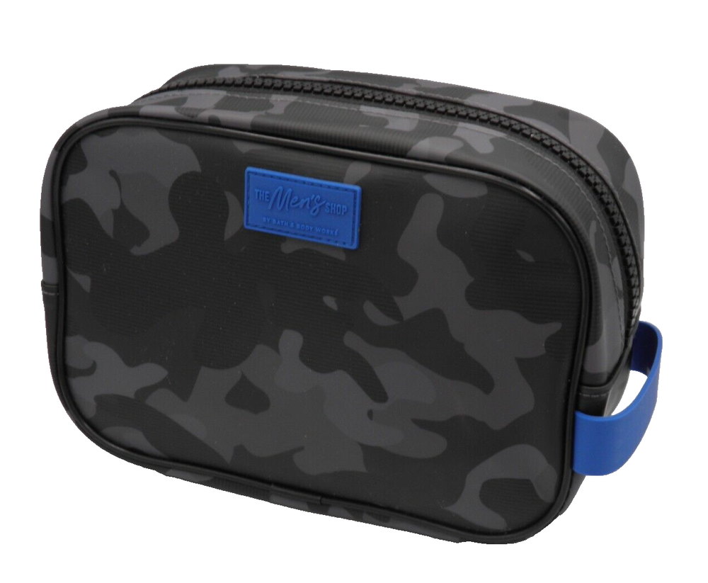 Bath & Body Works Men's Blue Camo Toiletry Bag Dopp Kit New Sealed
