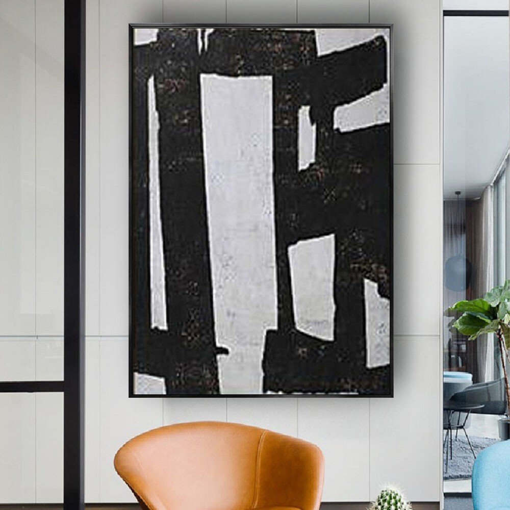 Home wall painting decor picture modern Handmade abstract oil paintings black