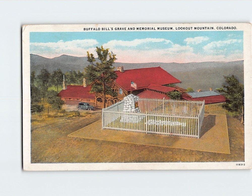 Postcard Buffalo Bill's Grave & Memorial Museum Colorado USA