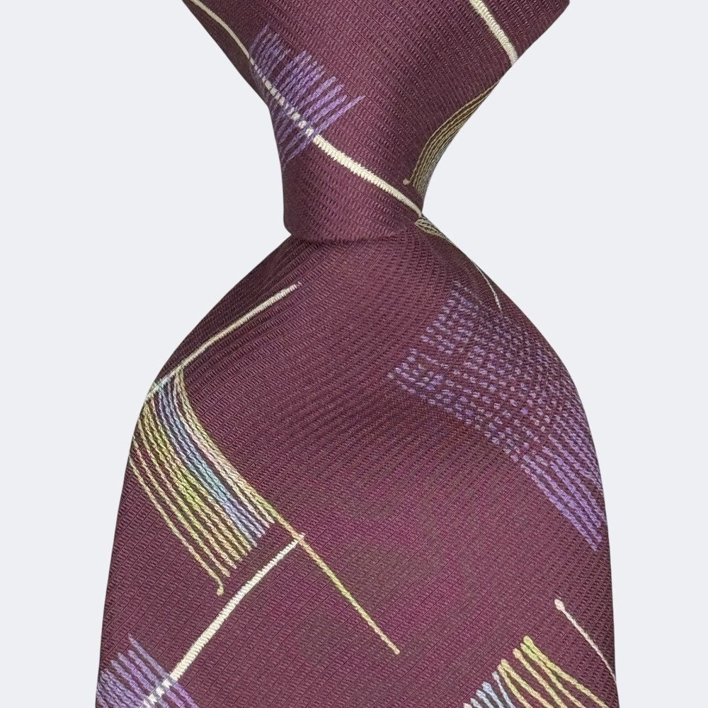 Issey Miyake Tie Silk Vintage Necktie Batik Design Multi Color Made In Japan