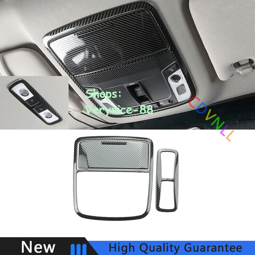 For Honda Accord 14-2017 Steel Carbon Fiber Front Reading Light Lamp Frame Trim