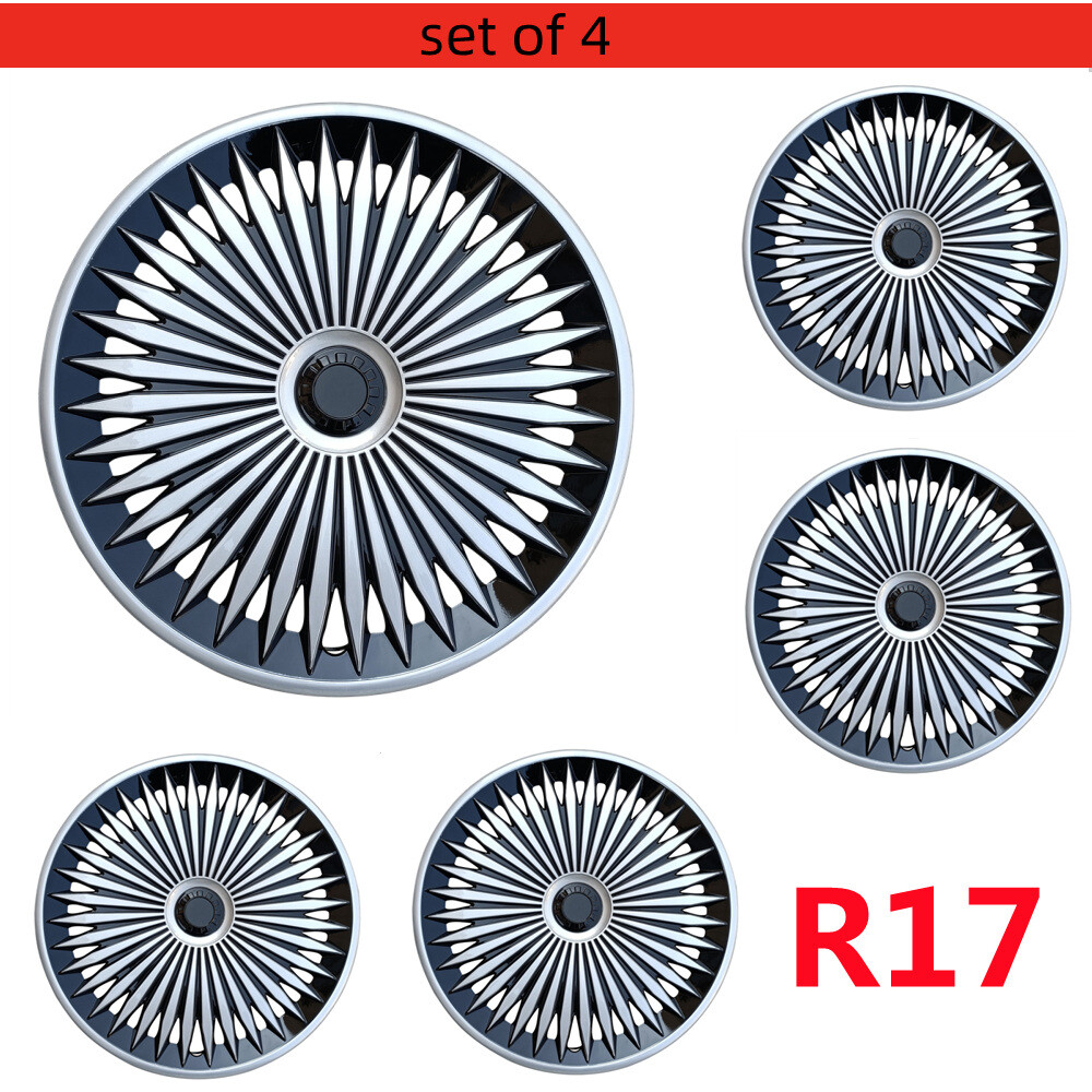 Snap-On 17 Inch ABS Universal Wheel Covers 4PCS Easy Install Hub Caps
