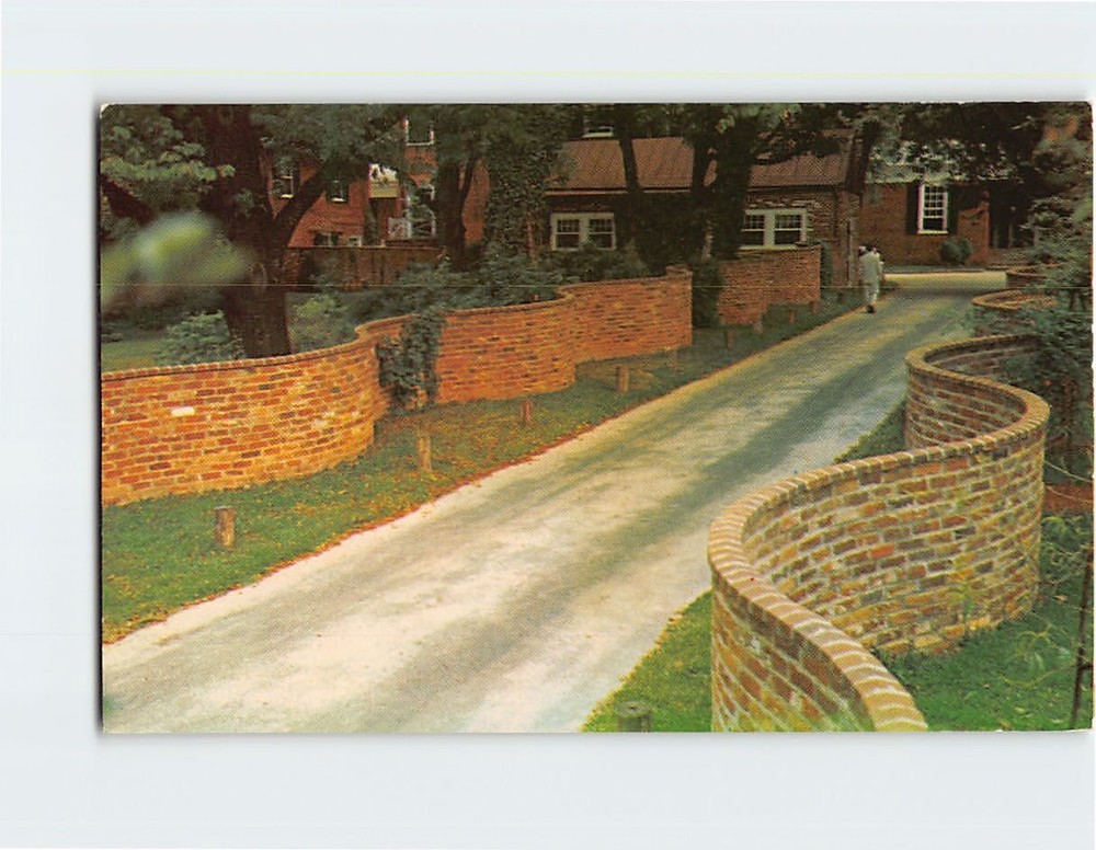 Postcard Serpentine Wall University of Virginia Charlottesville Virginia USA