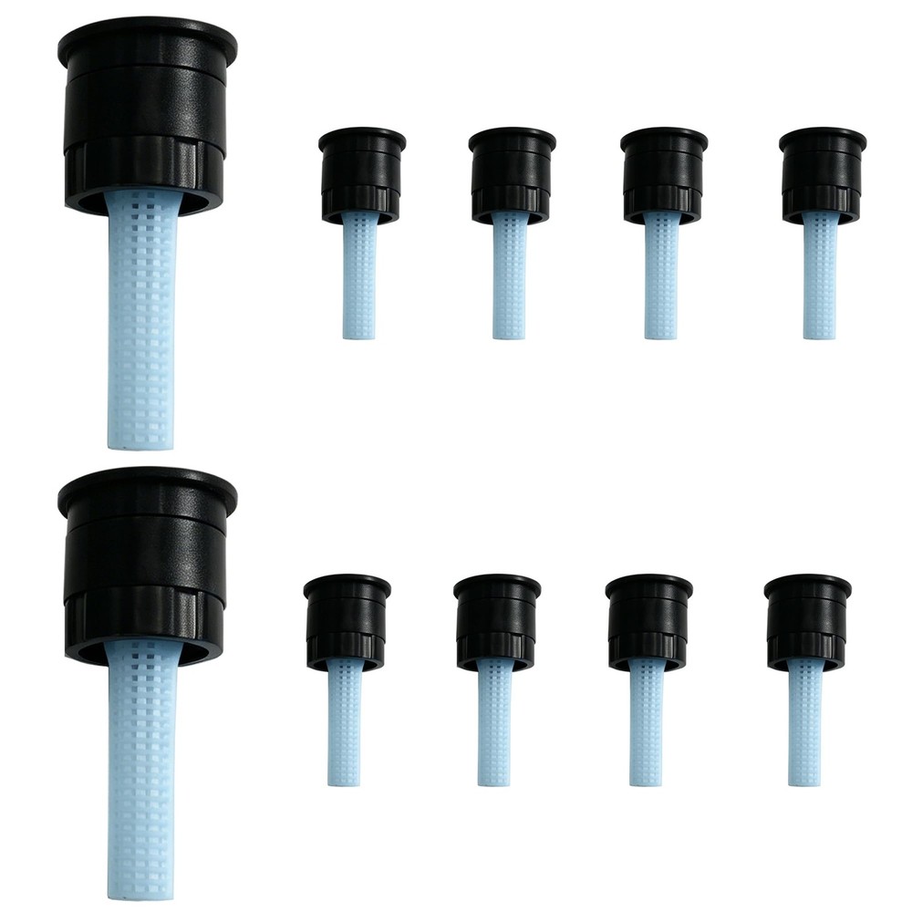 Ypzxola 10 Pack 15 ft Full Circle Sprinkler Nozzle 360 Degree Spray black