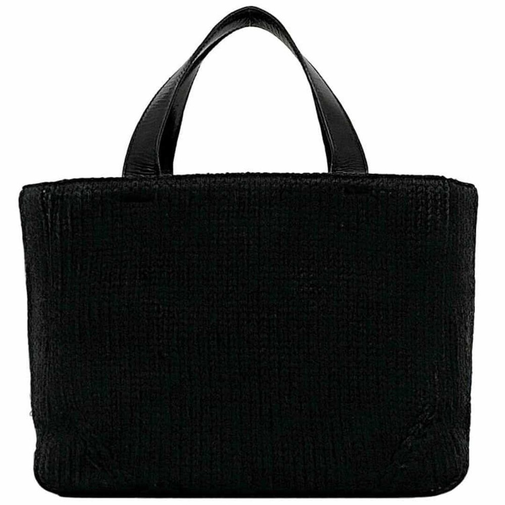 RARE PRADA Black Nero Maglia Vitell Wool Handbag B8387 Excellent Condition