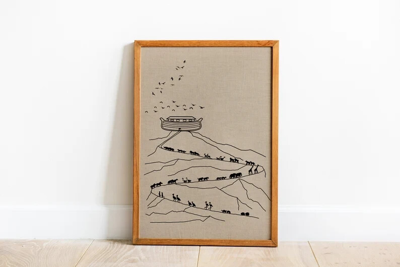 Noah's Ark Biblical Christian Faith Wall Art Poster