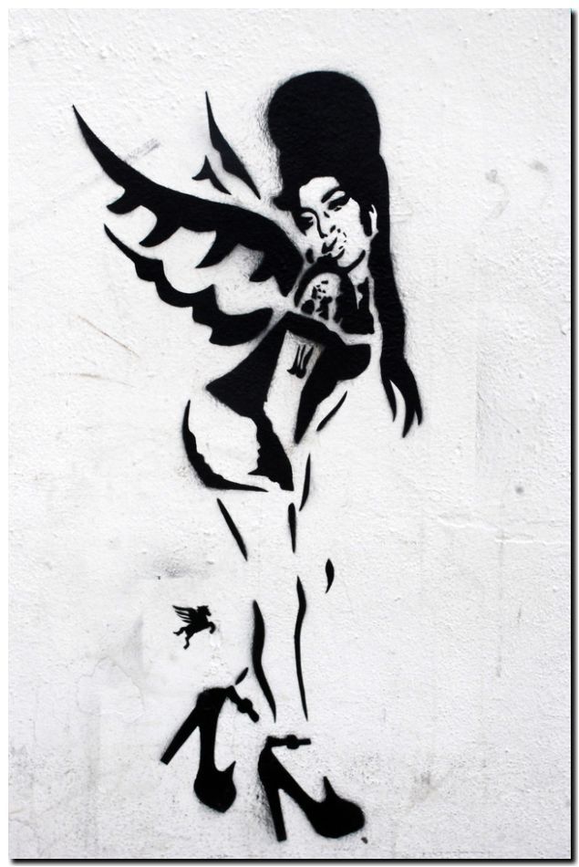 BANKSY STREET ART *FRAMED* CANVAS PRINT Amy winehouse 16
