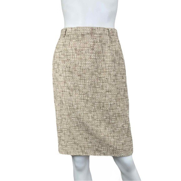 ESCADA Tan Tweed Skirt Size 36 B0078