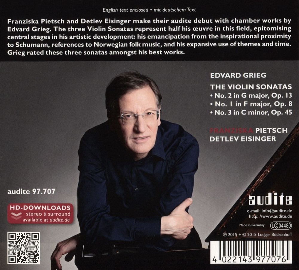 Franziska Pietsch Grieg: The Violin Sonatas New Cd