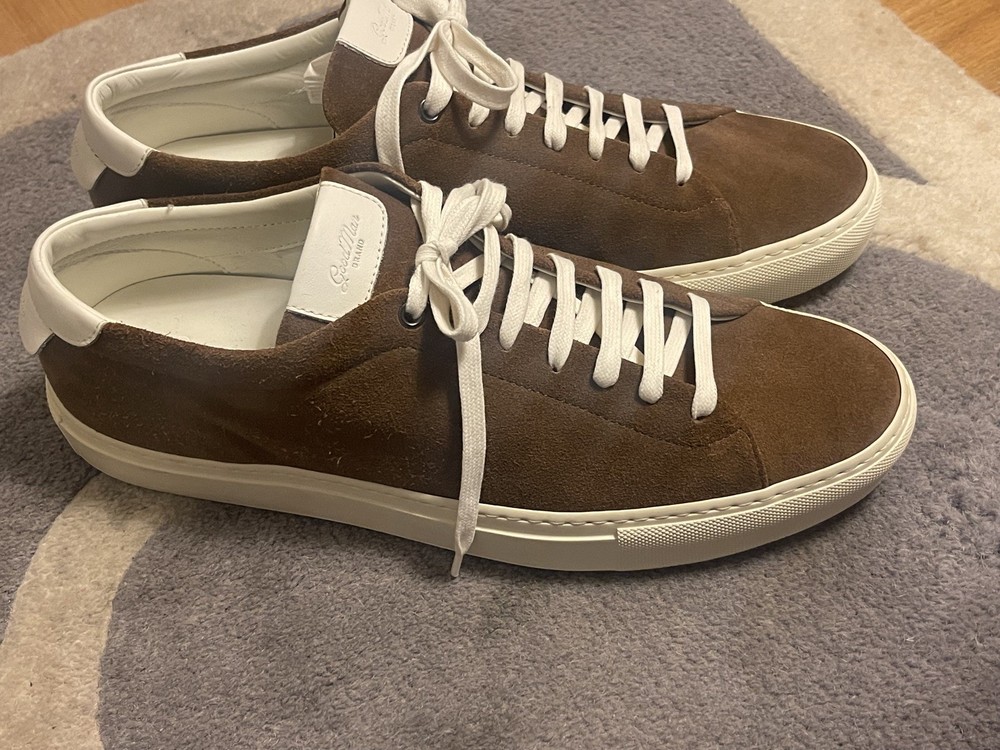 Good Man Brand London Sneakers Brown Italian Suede Men's Size 14 MSRP $228