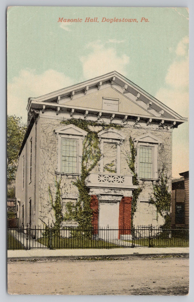Masonic Hall Doylestown Pennsylvania PA Postcard