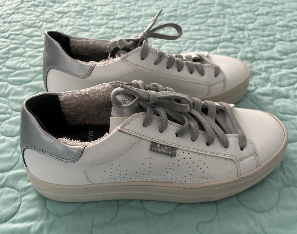 P448 X Project Sustainability White/Cream Thea Women’s Sneakers Size EU 39/US 9