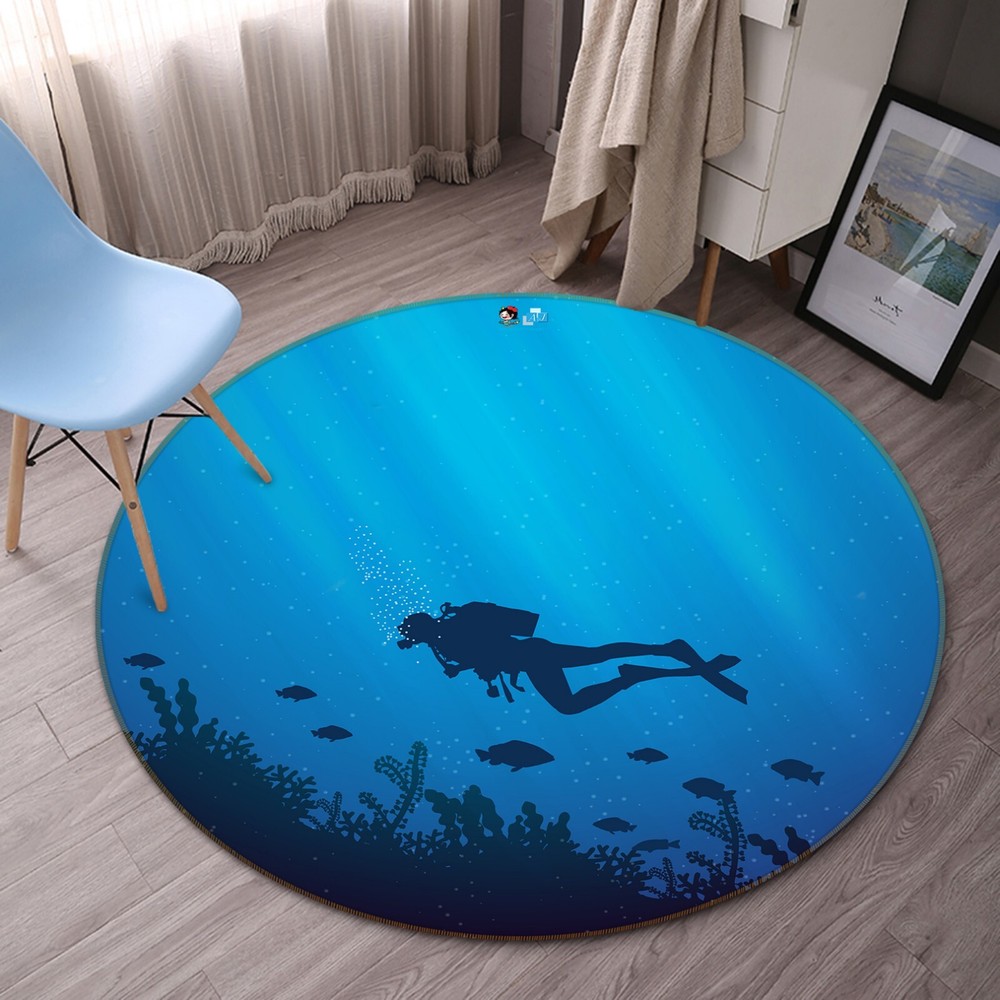 3D Underwater Fish Coral NBC327 Game Rug Mat Elegant Photo Carpet Mat Fay 2023