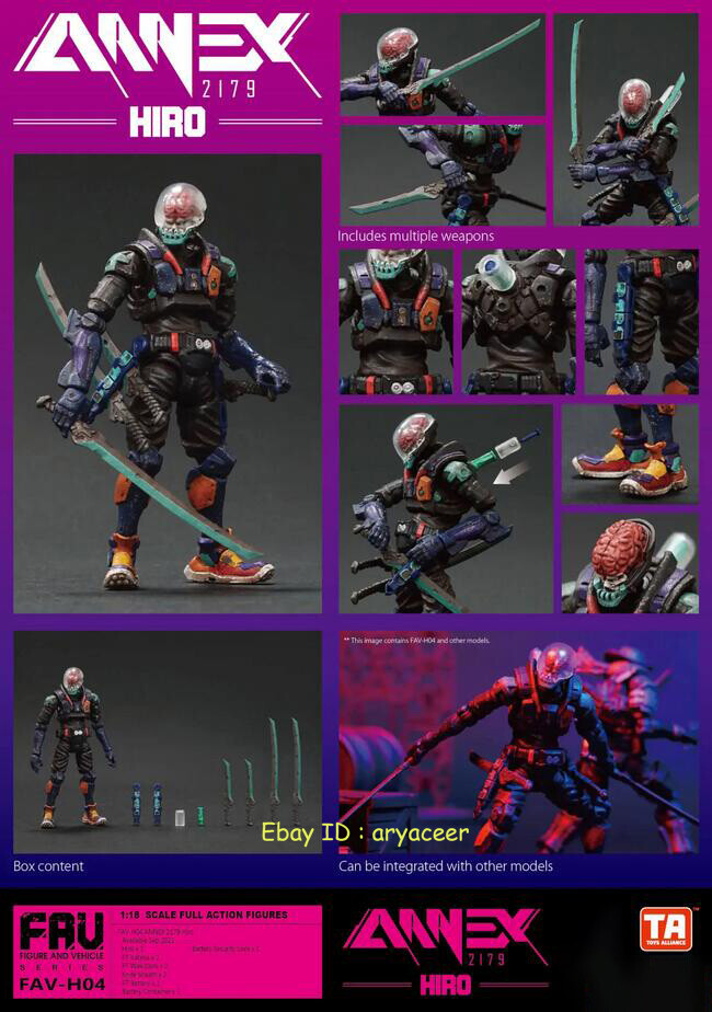 Acid Rain World FAV-H04 Hiro 1/18 Action Figure Model In Stock-image