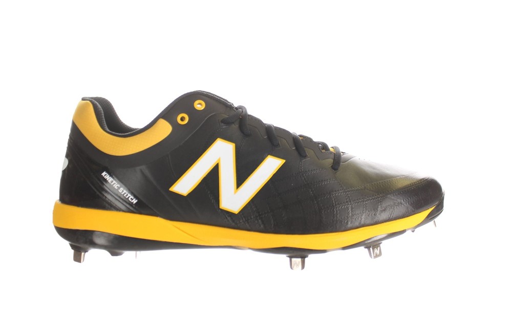 New Balance Mens L4040by5 Black/Yelllow Baseball Cleats Size 16 (2E) (2025787)