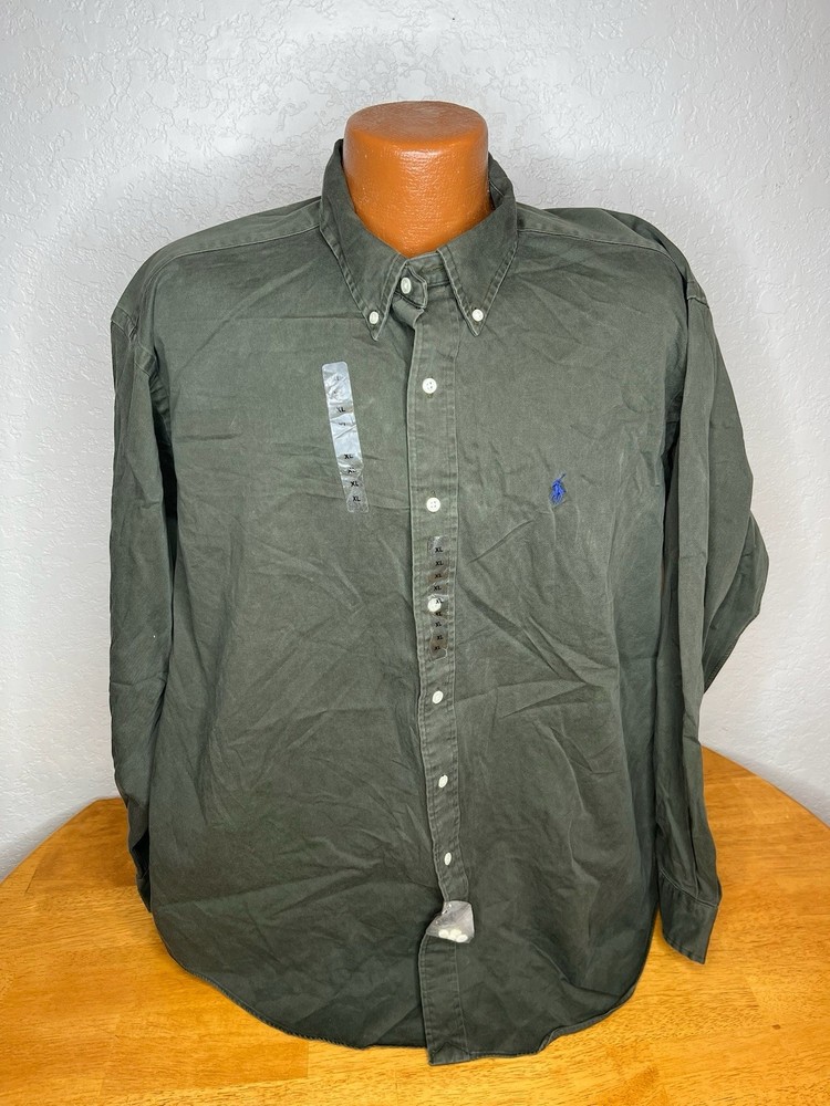 NWT NEW Men's Polo by Ralph Lauren L/S Button Front Shirt Extra Large XL _ Blake