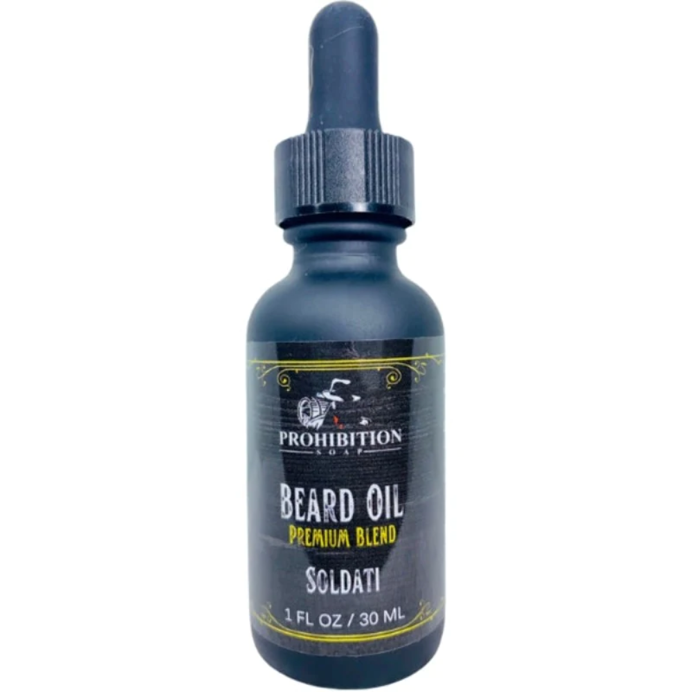 Prohibition Soap Beard Oil | Soldati | With Organic Jojoba and Argan Oil, Premiu