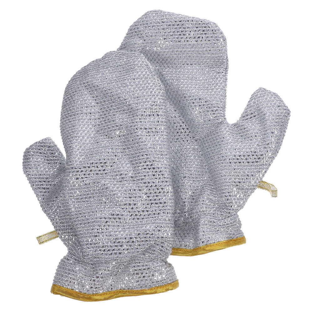 Silver Cleaning Gloves for Dishwashing Kitchen Housework Mitten  