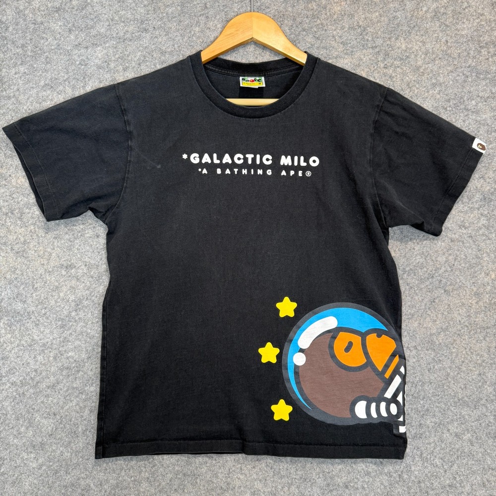A Bathing Ape Bape Baby Galactic Milo Tee Shirt Adult Medium 2010 Astronaut Rare