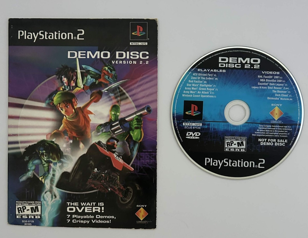 Demo Disc Version 2.2 Sony Playstation 2 PS2 7 Playable Demos 7 Videos