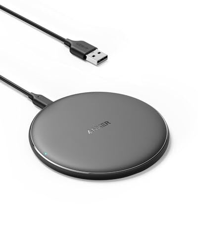 313  Wireless Charger (Pad), Qi-Certified 10W Max for iPhone 14/14 Pro/14 Black