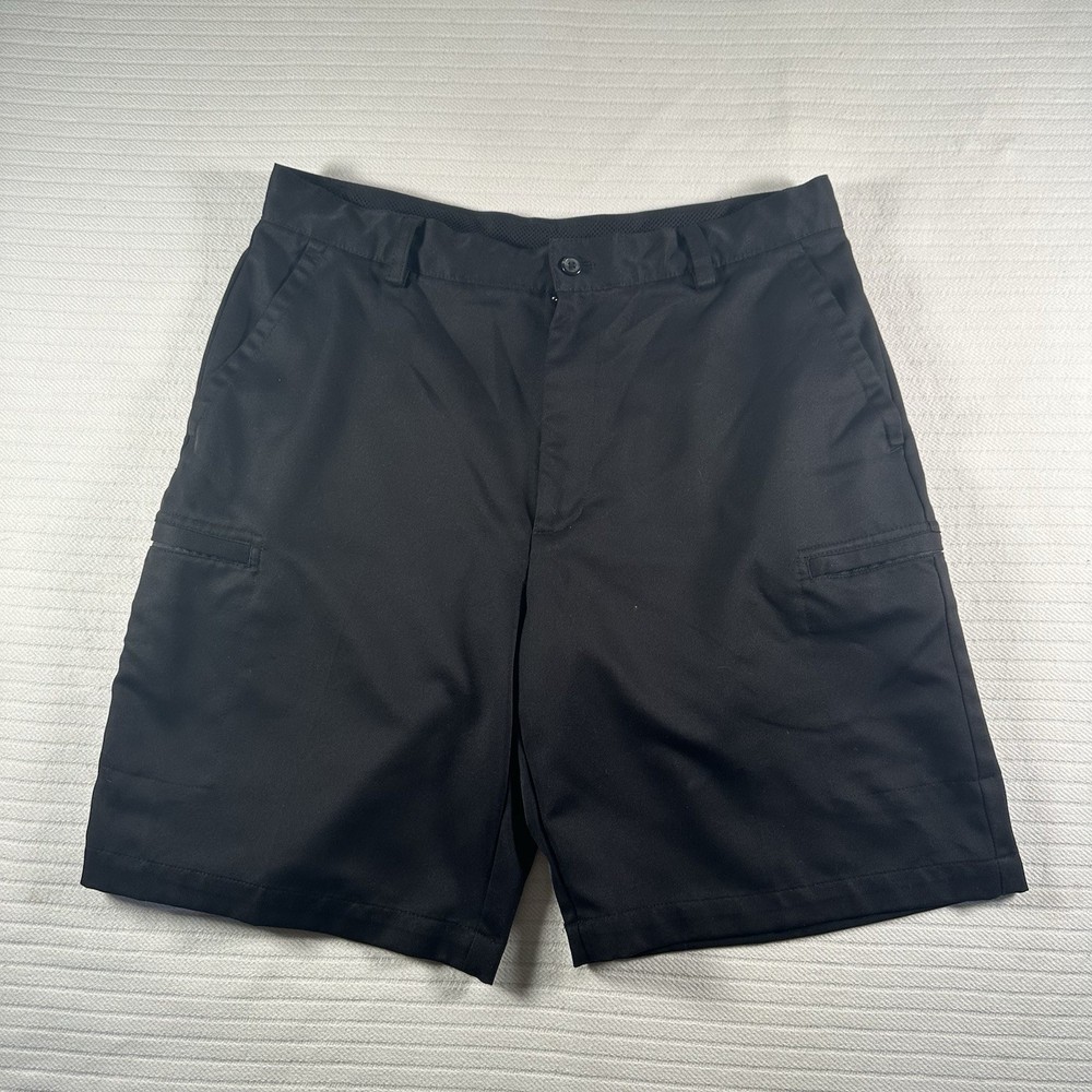 IZOD Golf Men’s Shorts Size 34 Black Performance Flat Front Casual Golf