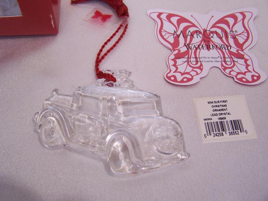 2004 Our First Christmas Ornament by Waterford Marquis Lead Crystal New in Box