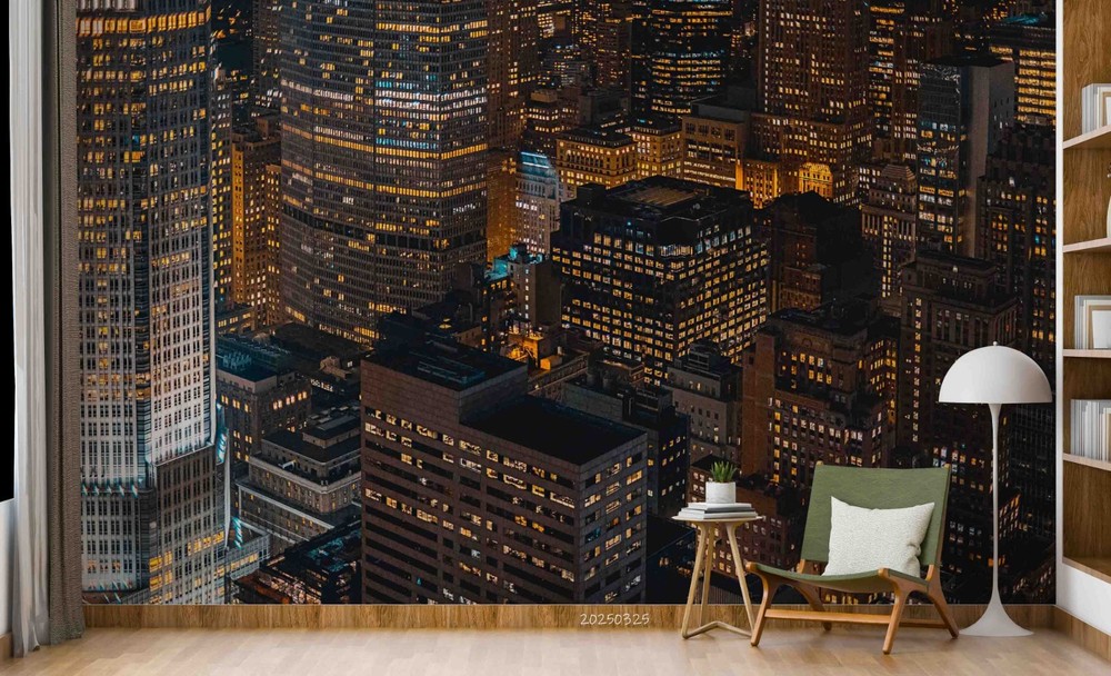 3D City Night View Wall Murals Wallpaper Murals Wall Sticker 20