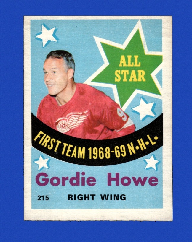 1969-70 O-Pee-Chee Set-Break #215 Gordie Howe All-Star EX-EXMINT *GMCARDS*Consign with Greg Morris Cards