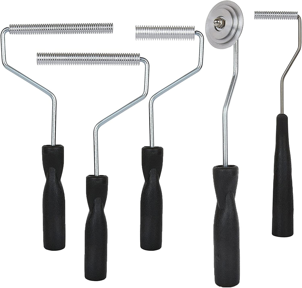 5PCS Fiberglass Roller Set with Corner Roller for Laminate, Boat & Home Repair