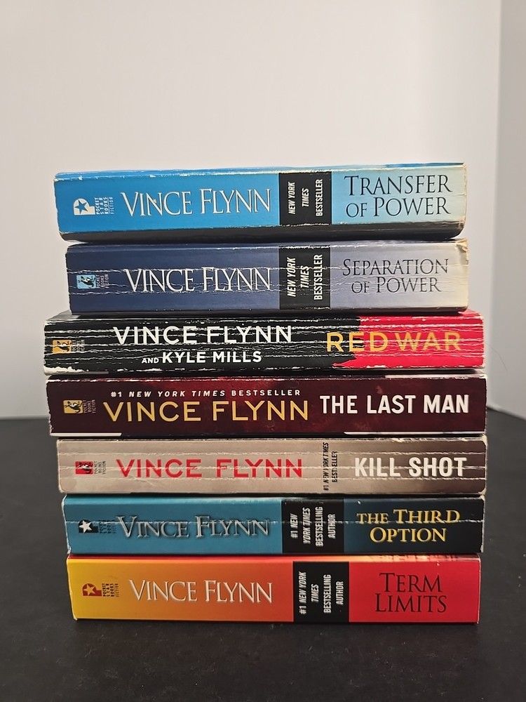 Lot of 7 Vince Flynn Paperback Books Mitch Rapp Thriller Spy Term Limit Killshot