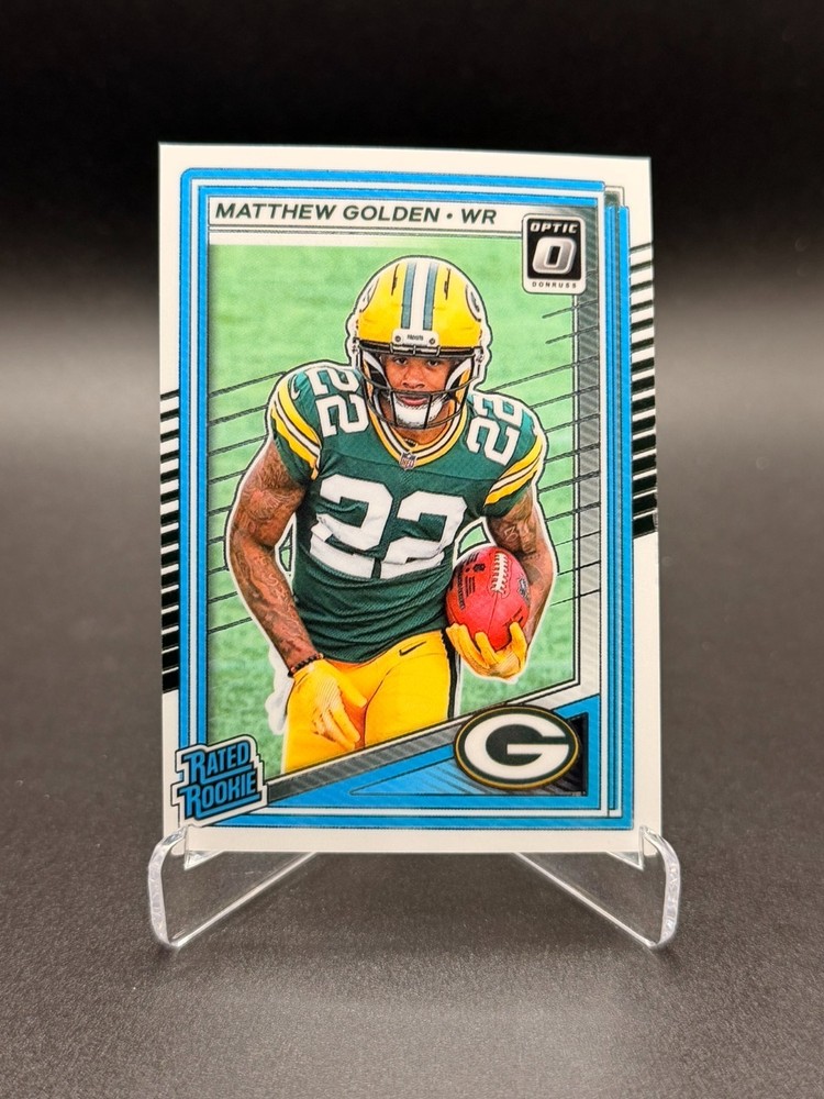 2025 Panini Donruss Optic Rated Rookie Matthew Golden #205 Optic Base Packers RC