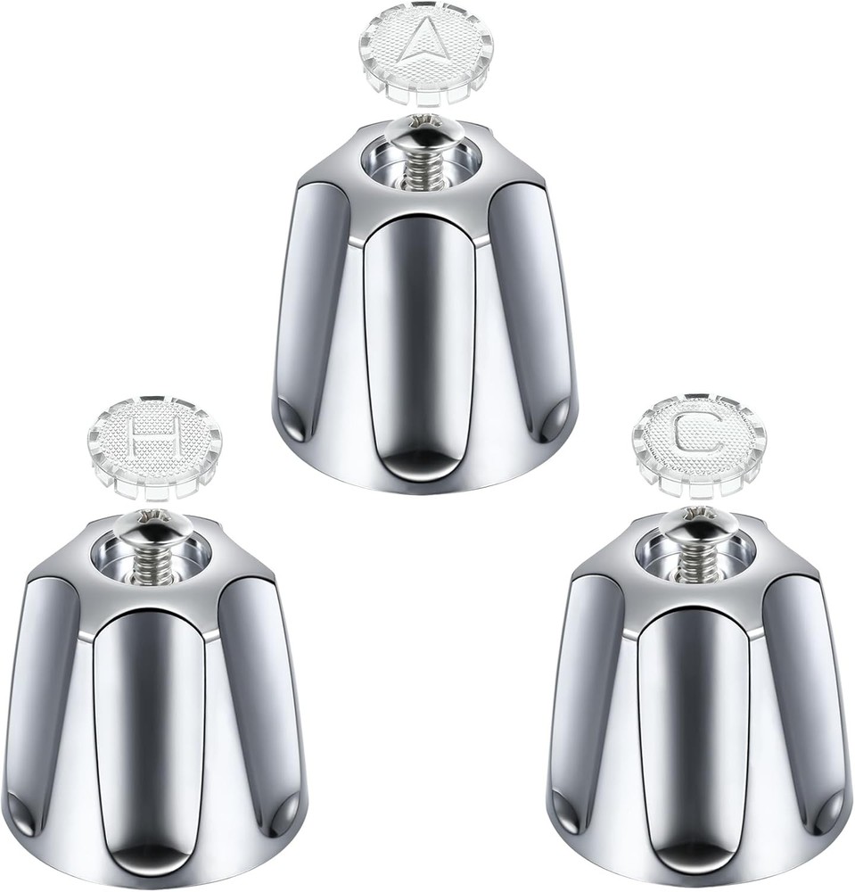 3 Piece Metal Shower Knob Replacement Compatible with Price/Pfister Verve Tub