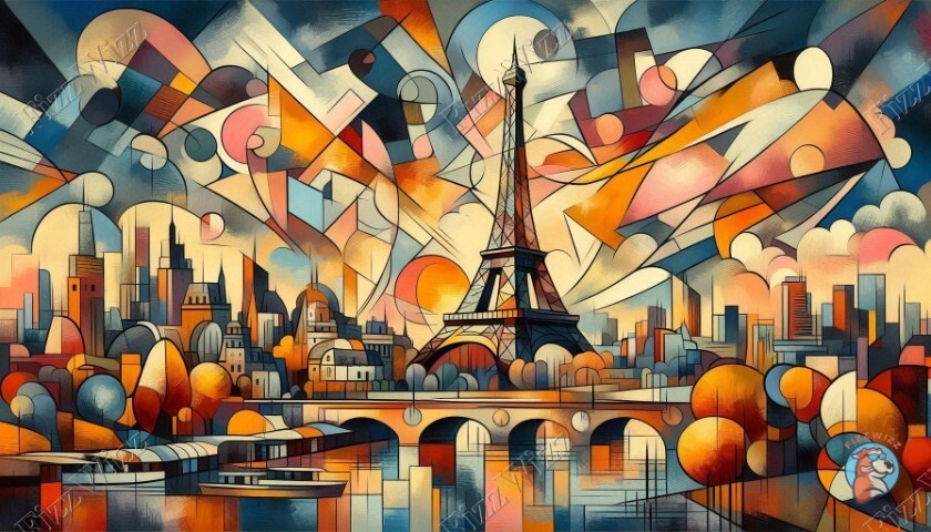 Abstract Eiffel Tower Digital Wallpaper Background Desktop Art-image