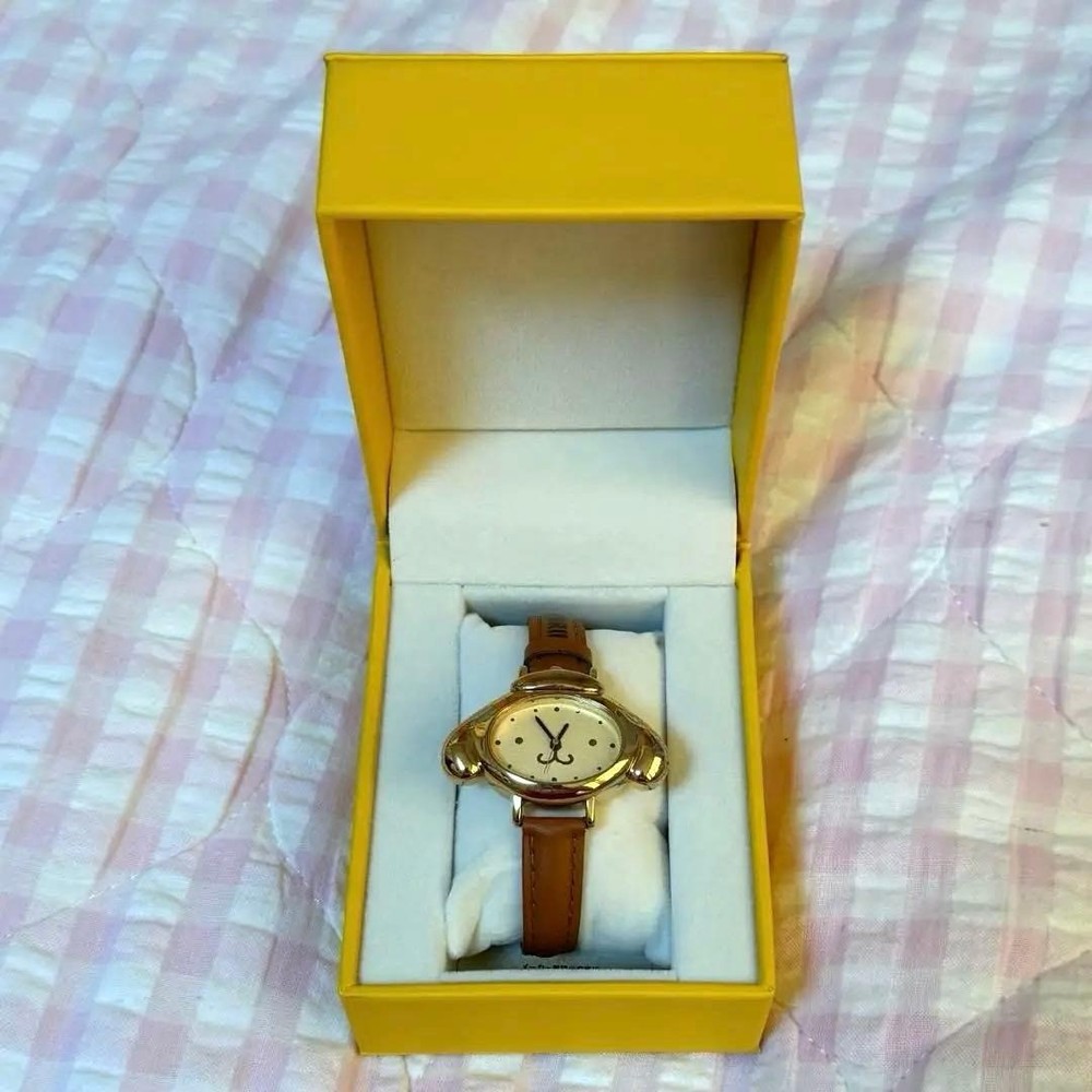 POM POM PURIN 20th Anniversary Pompompurin Face Type Watch w/BOX New Rareitem