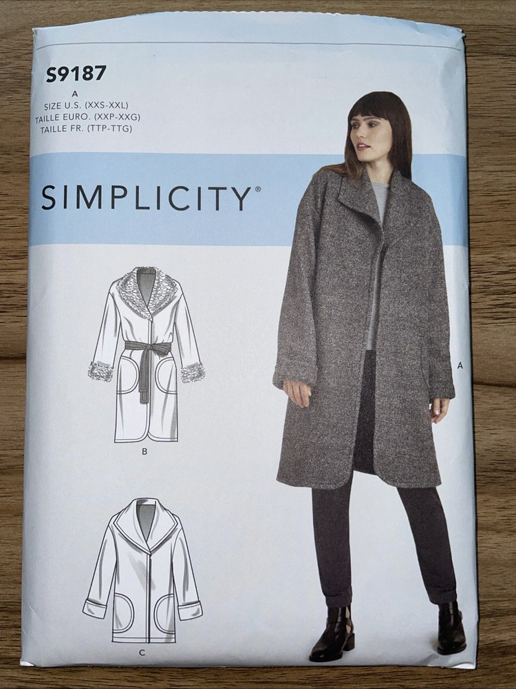 Simplicity Pattern S9187 Misses Jacket & Coats Size XXS-XXL Uncut!