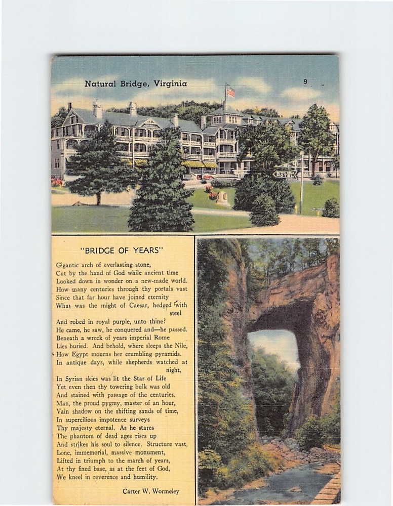 Postcard Natural Bridge Virginia USA