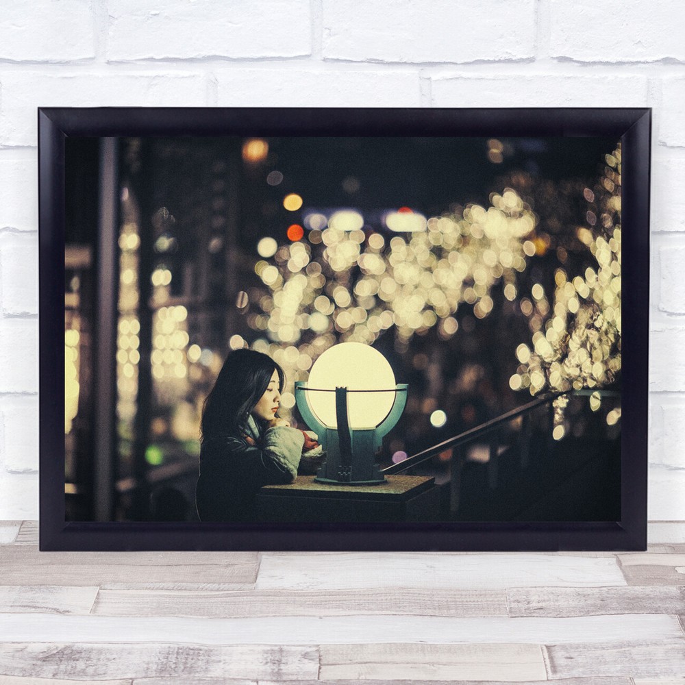 Portrait Mood Light Street Night Emotion Feeling Globe Planet Wall Art Print