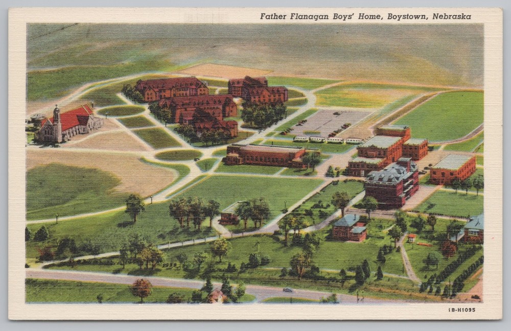 State View~Air View Father Flanagan Boys Home Boystown Nebraska~Vintage Postcard