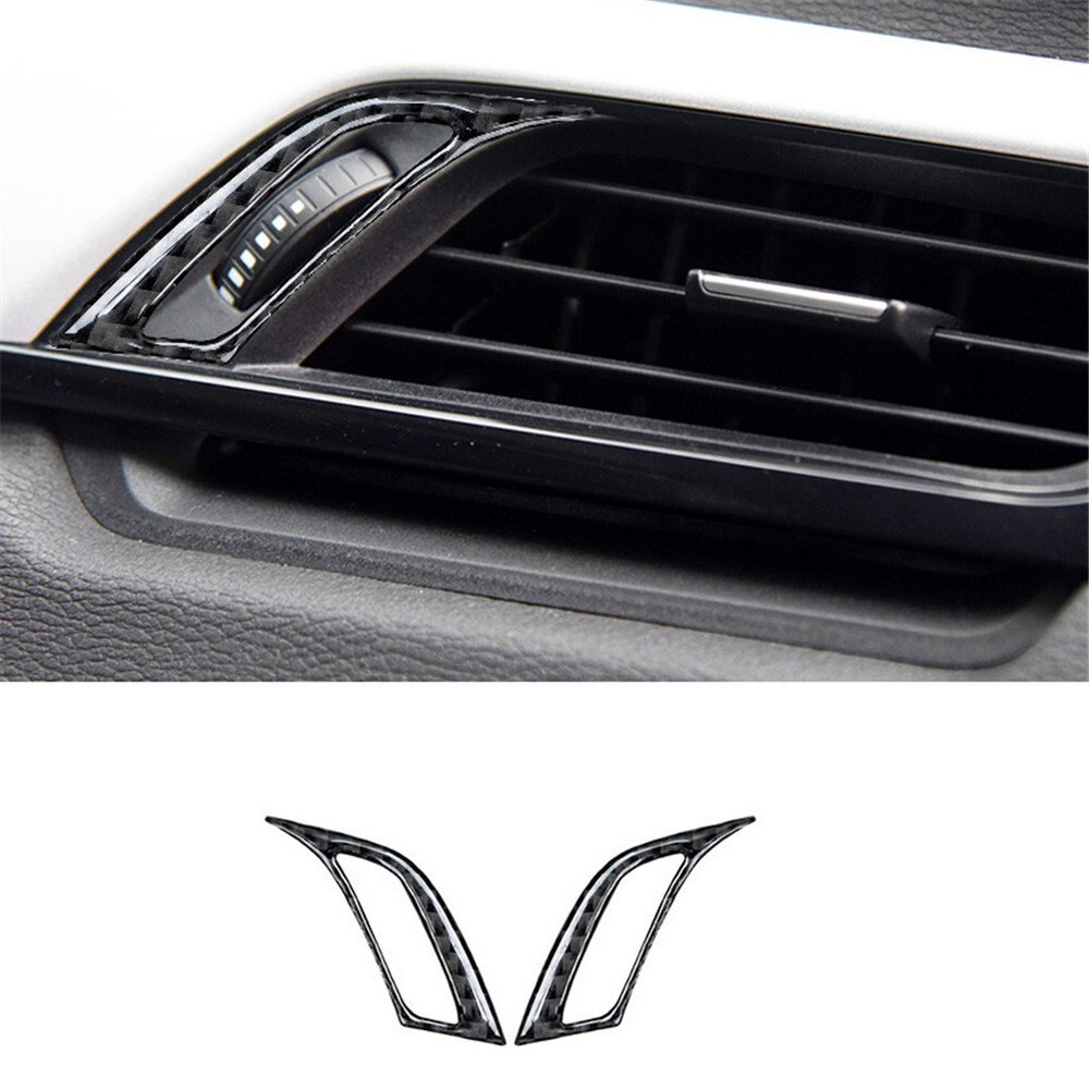 2Pcs Carbon Fiber Side Air Vent Outlet Cover Trim For BMW X1 F48 2016-2018