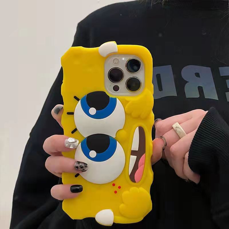 Cute Cartoon Silica Gel Case for iPhone 11 12 13 15 16 Pro Max