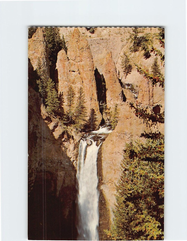Postcard Tower Fall In Yellowstone National Park Wyoming USA