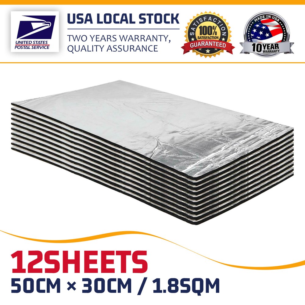 19sqft  Sound Deadener Noise Deadening Mat Car Heat Shield Insulation Hood