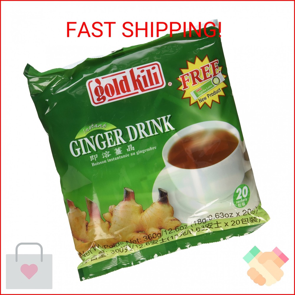 Ginger Drink Gold Kili 40 Sachets Packed in 2 Bags, 12.6 oz (With Honey)