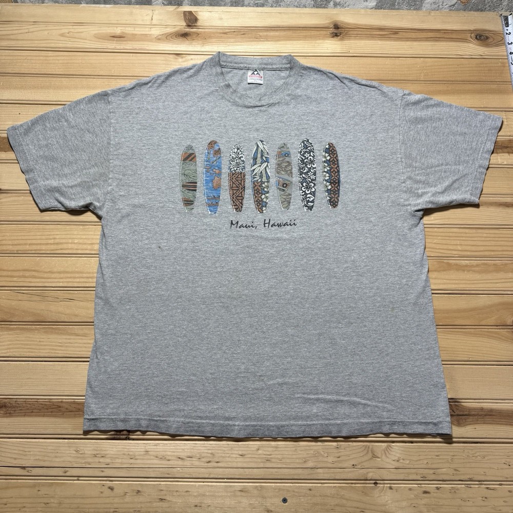 Vintage Maui Hawaii Surfboards Double Sided Surf Beach Surfing Shirt Size 2XL