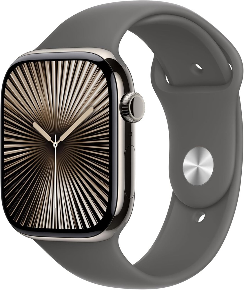 Apple Watch Series 10 42mm Natural Titanium with Grey Band GPS + LTE Excellent