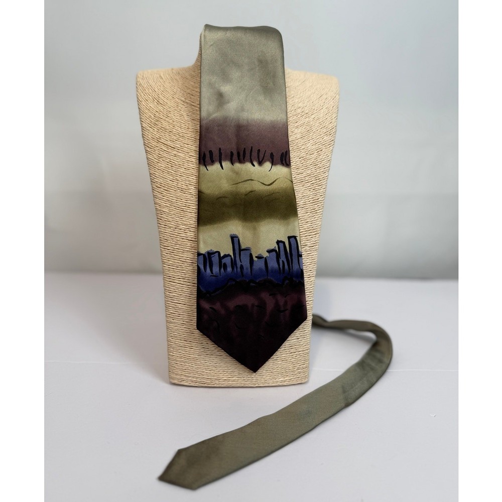 J Garcia Dawn at the Ritz Carlton Collection 18 Silk Necktie Skyline Scenic