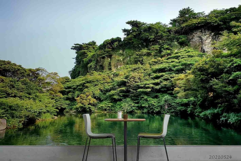 3D Mountain Forest River Landscape Wall Murals Wallpaper Murals Wall Sticker