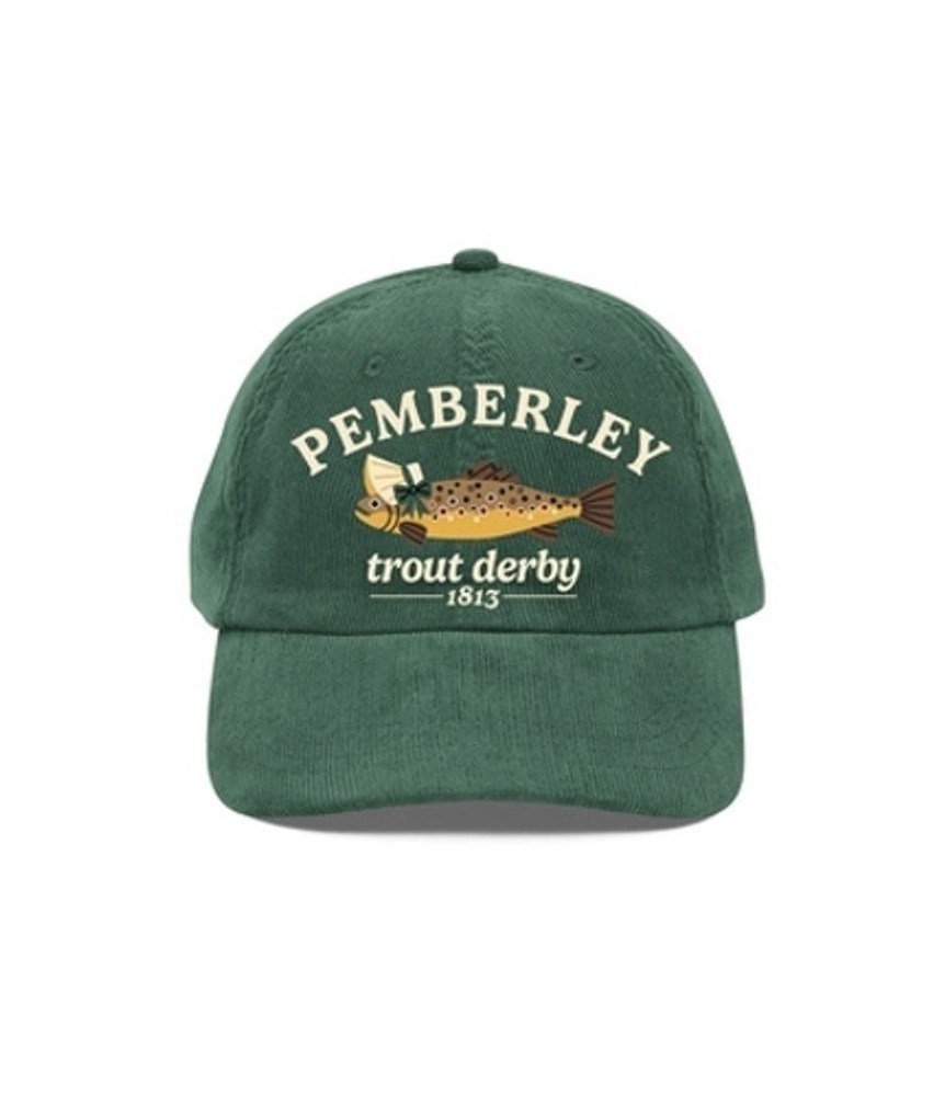 Pride and Prejudice Pemberley Trout Derby Cap by Out of Print Book & Merchandise